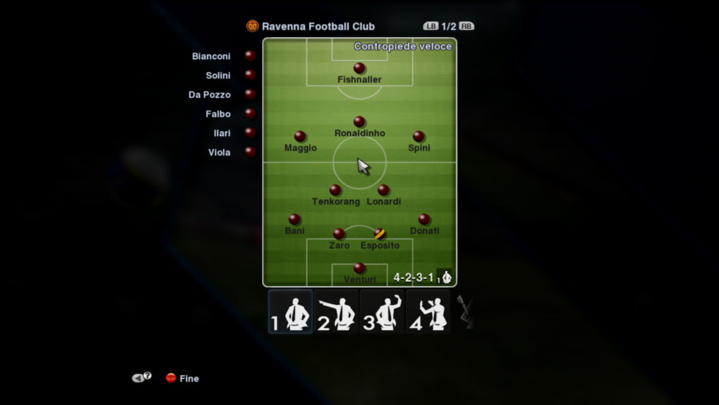 Formazione in campo Ravenna PES 2013